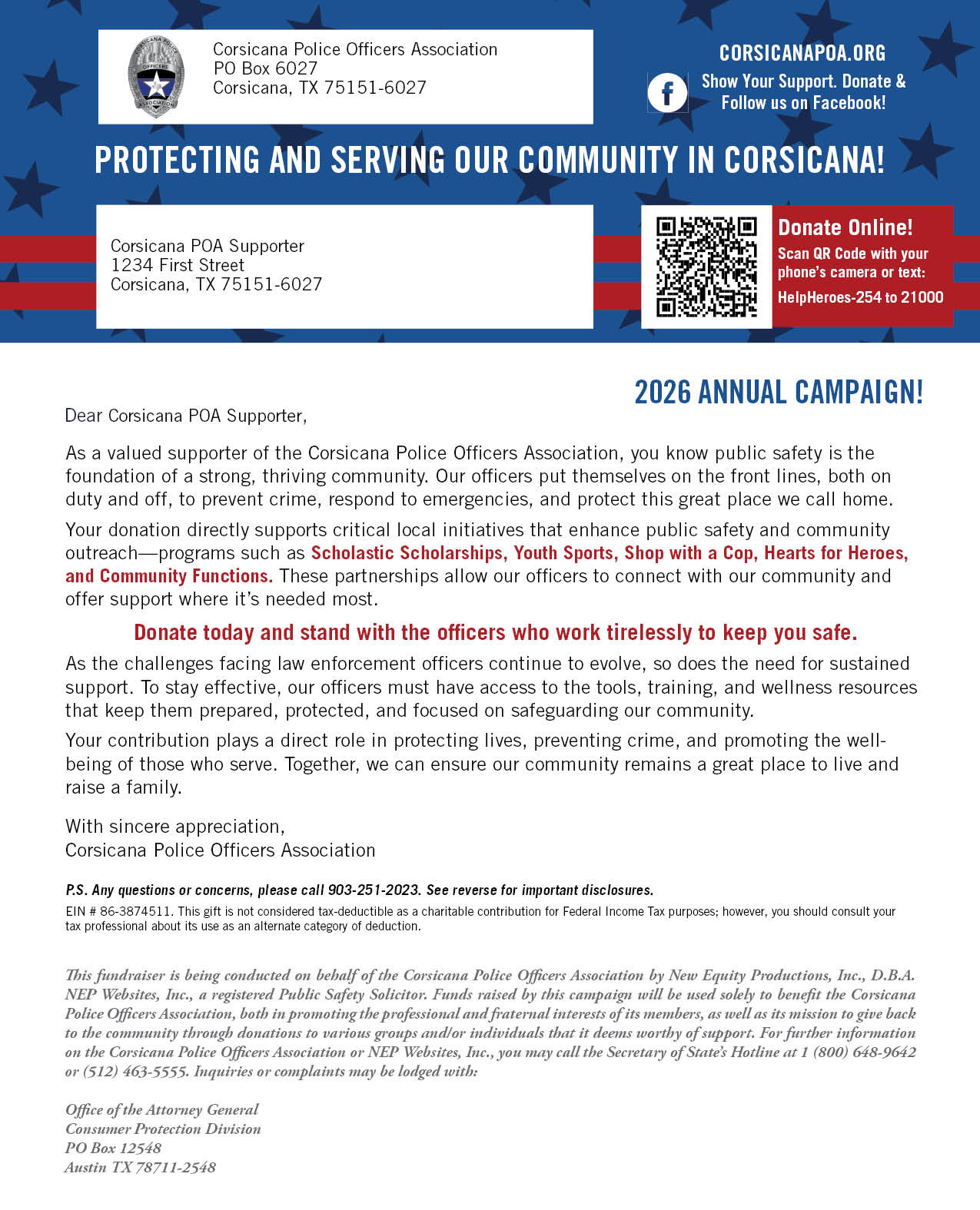 Donation Letter